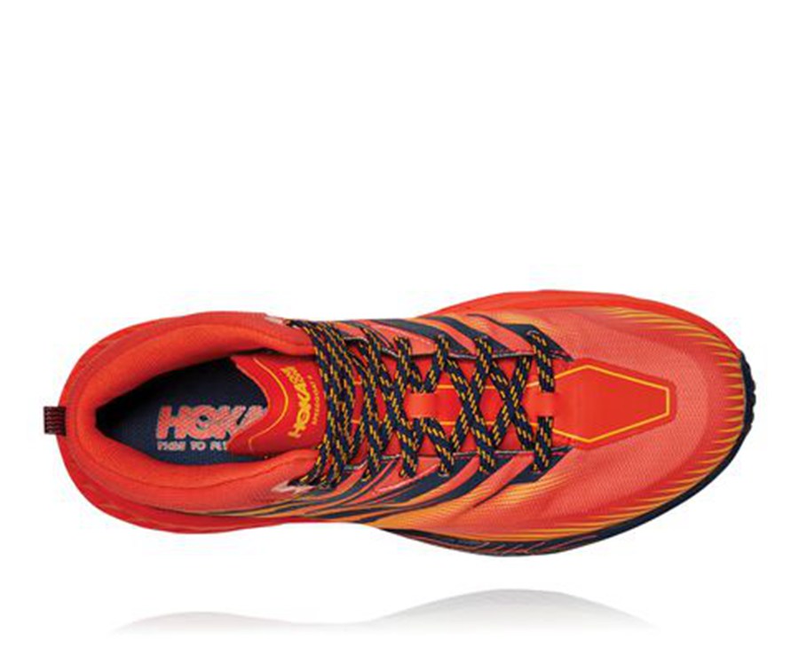 Hoka One One Trail Schoenen Heren - Speedgoat Mid Gore-Tex 2 - Rood - OQ2709543